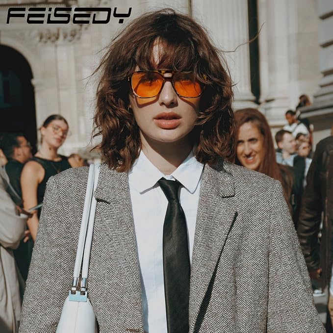 FEISEDY Cermin Mata Cahaya Biru Ambar - gambar 2